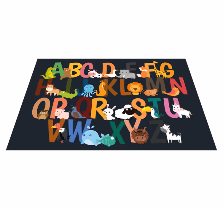 Naproane pentru copii cu personaje animale din alfabet - TenStickers