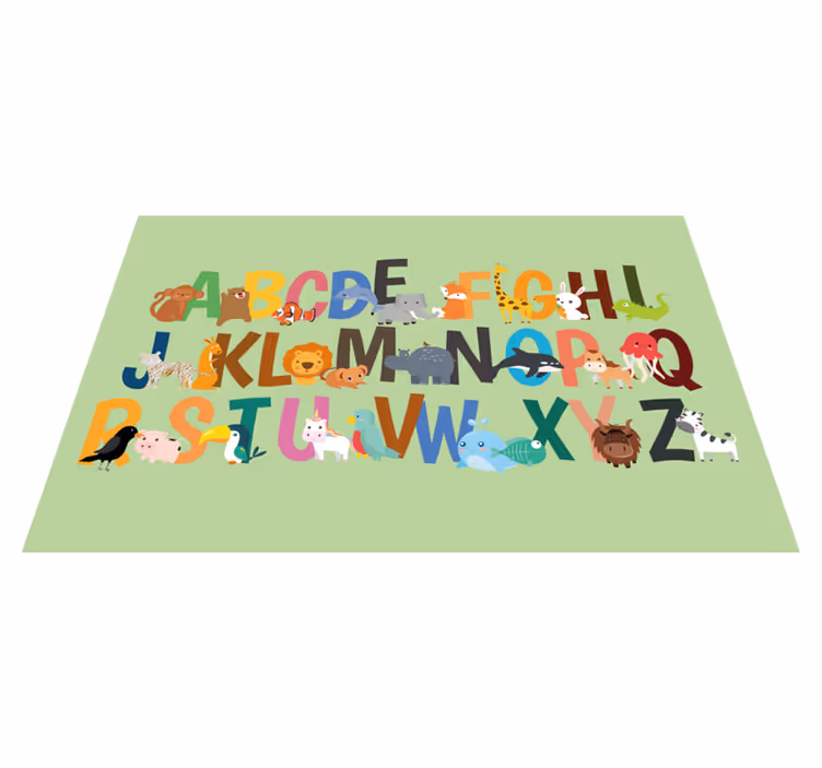 Naproane pentru copii afișaj alfabet animal - TenStickers