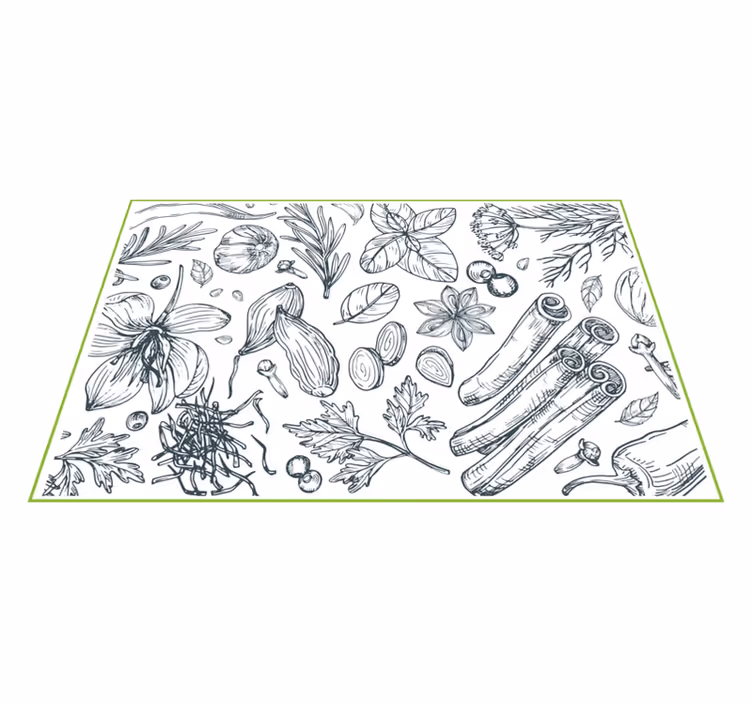 Naproane de textură fundal cu model de plante - TenStickers