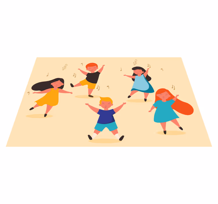 Copii care dansează covorase acasă - TenStickers
