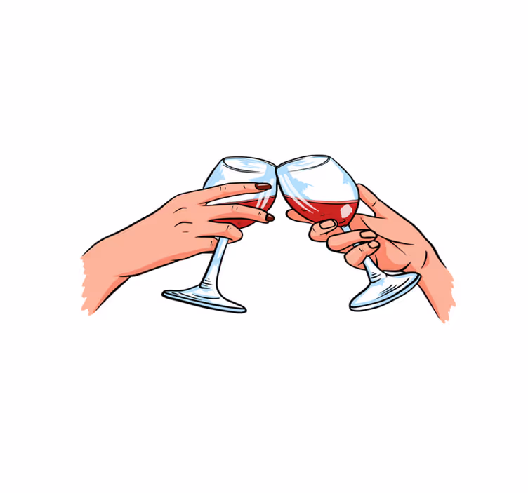 Naproane cu texte pahare de toasturi - TenStickers