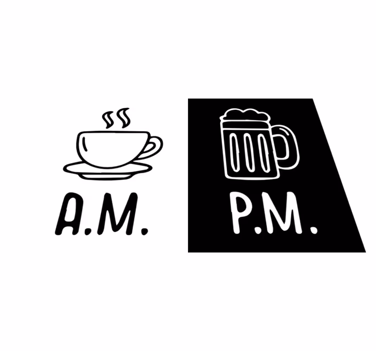 Naproane cu texte contrast cafea bere - TenStickers
