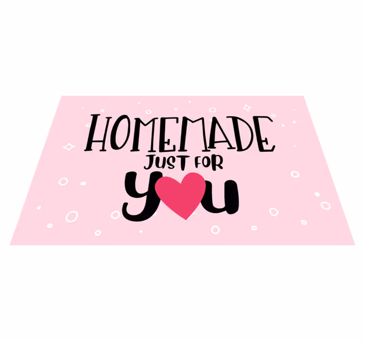 Naproane cu texte design inimă făcut acasă - TenStickers