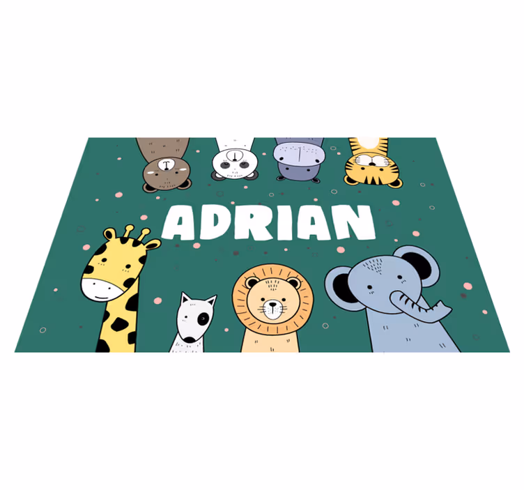 Desene animate pentru animale cu nume personalizat - TenStickers