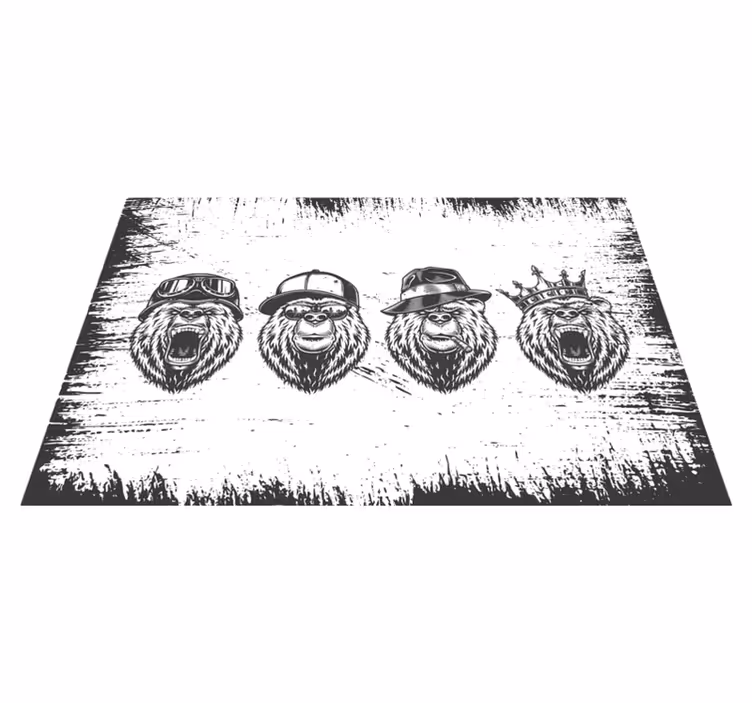 Naproane original portrete elegante de urși - TenStickers