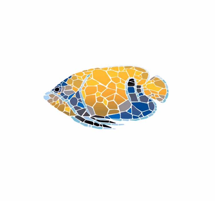 Naproane original ilustrație pește mozaic - TenStickers