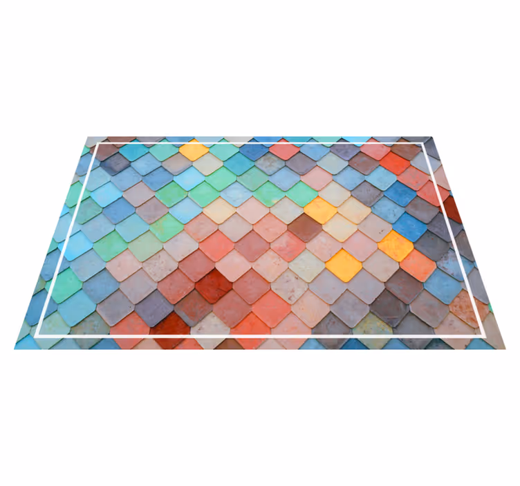 Naproane de textură cu model de plăci colorate - TenStickers