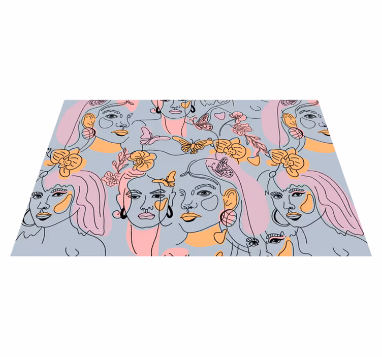 Naproane original cu model fețe stilizate - TenStickers