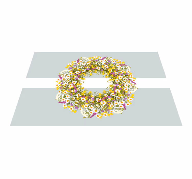 Naproane original aranjament floral circular - TenStickers