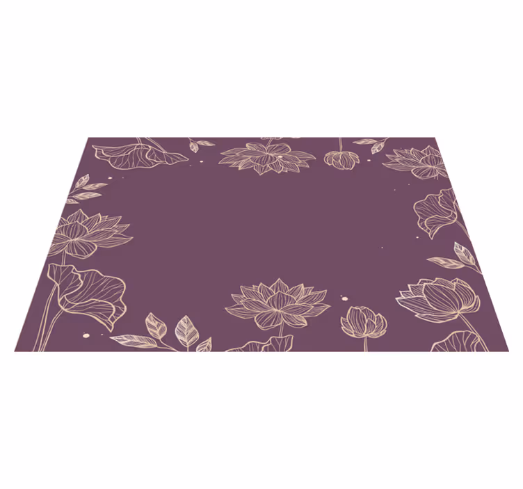 Naproane elegant cu model floral de lotus - TenStickers