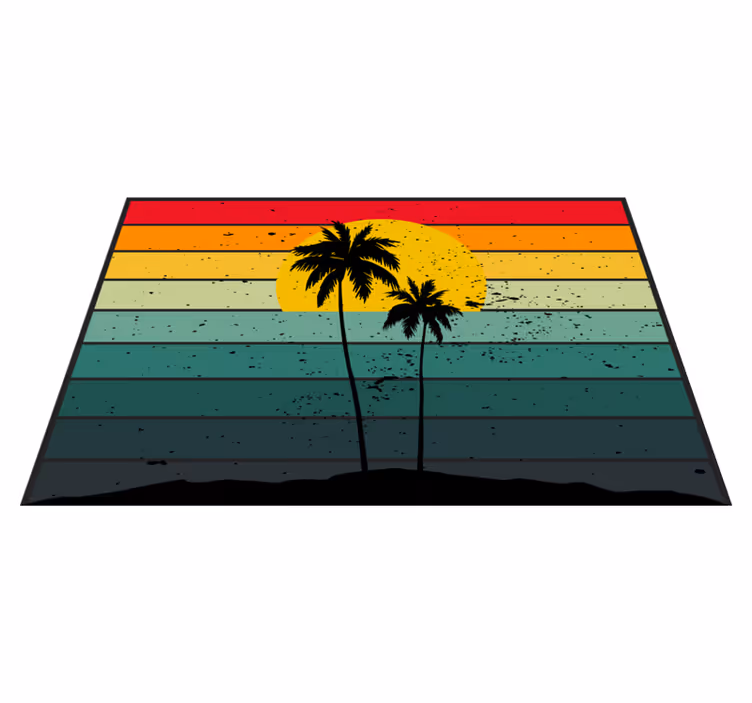 Naproane original peisaj tropical la apus - TenStickers