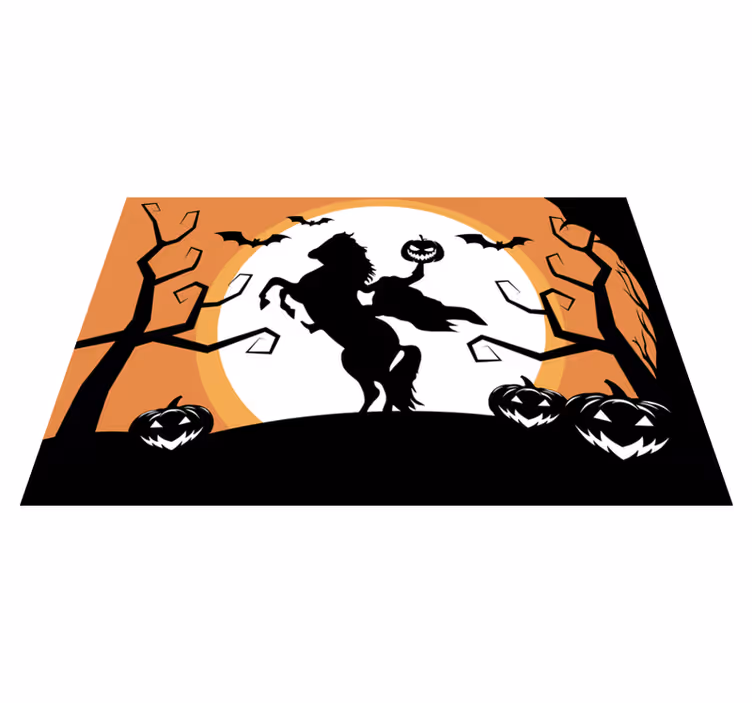 Naproane de halloween cal cu dovleac în mână - TenStickers
