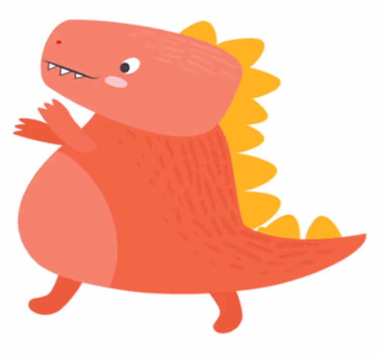 Naproane pentru copii cu personaj dinosaur drăguț - TenStickers