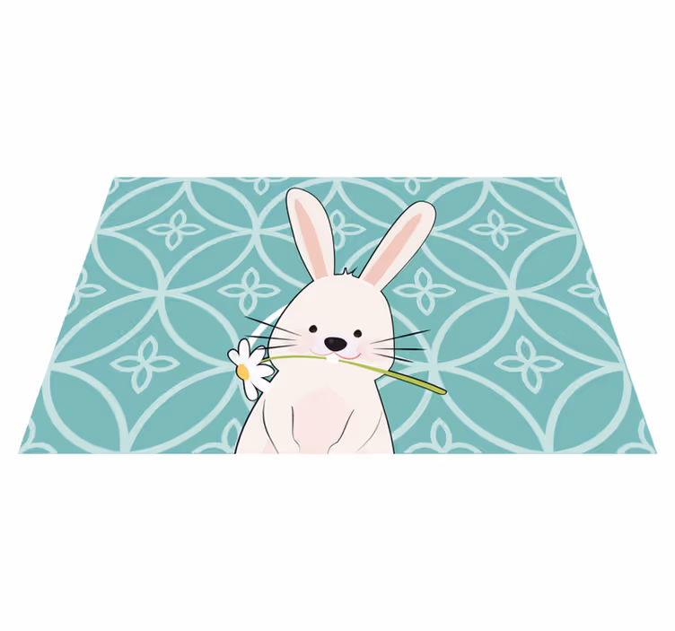 Naproane pentru copii iepuraș drăguț cu floare - TenStickers