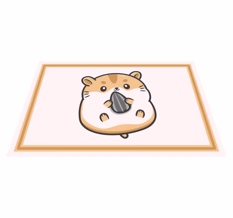 Drăguț hamster desene animate placemats moderne - TenStickers
