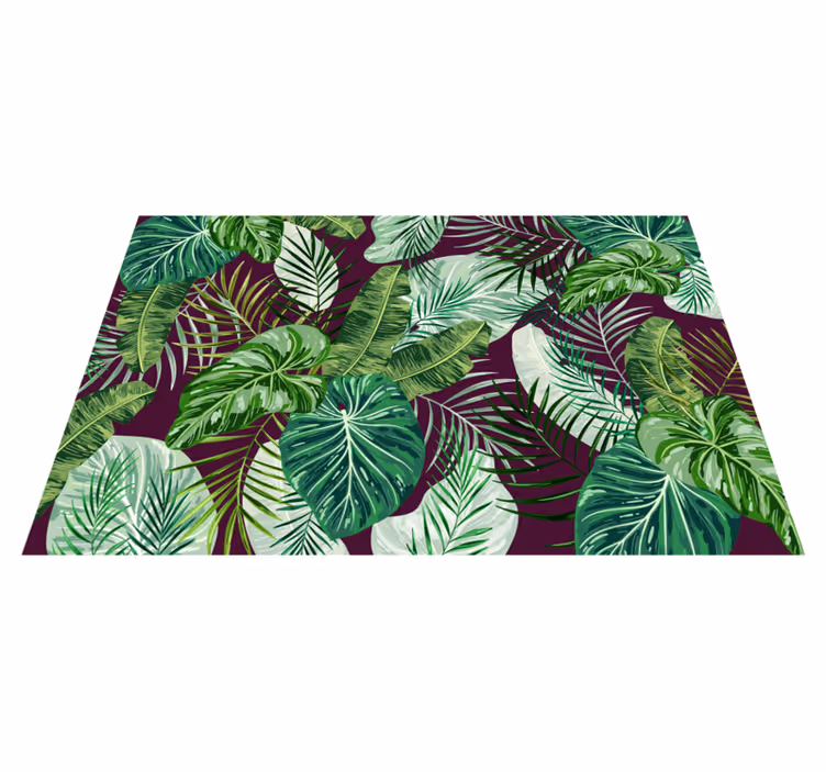 Naproane de textură aranjament cu frunze tropicale - TenStickers