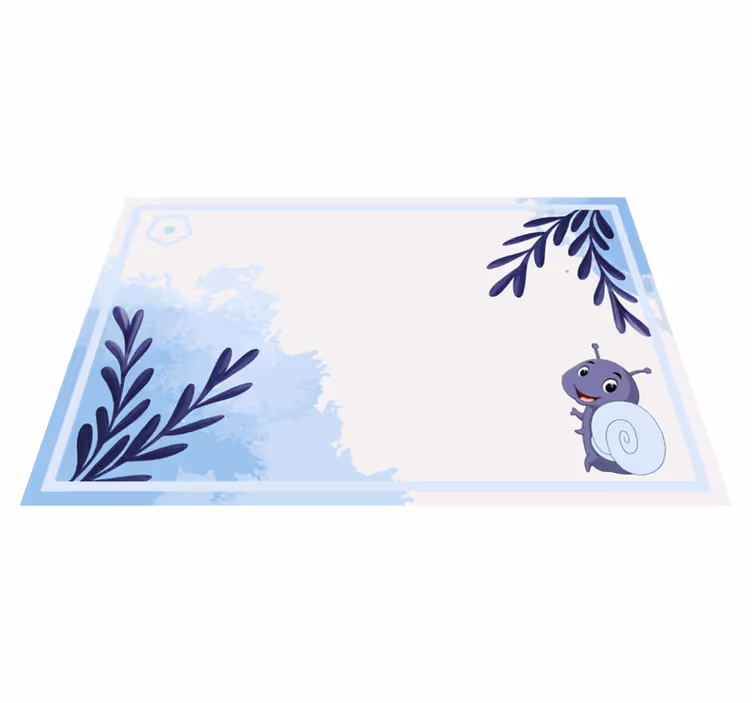 Naproane pentru copii personaj melc cu frunze - TenStickers