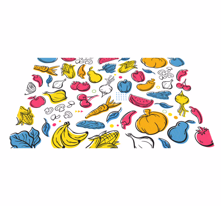 Naproane original cu modele colorate de legume - TenStickers