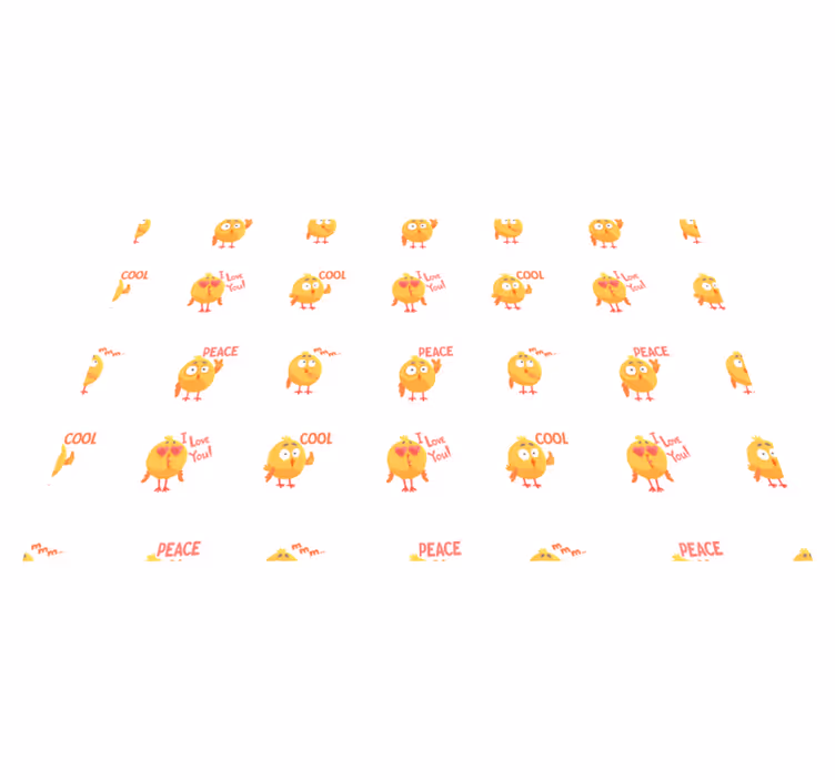 Naproane pentru copii cu motive drăguțe de puișor - TenStickers