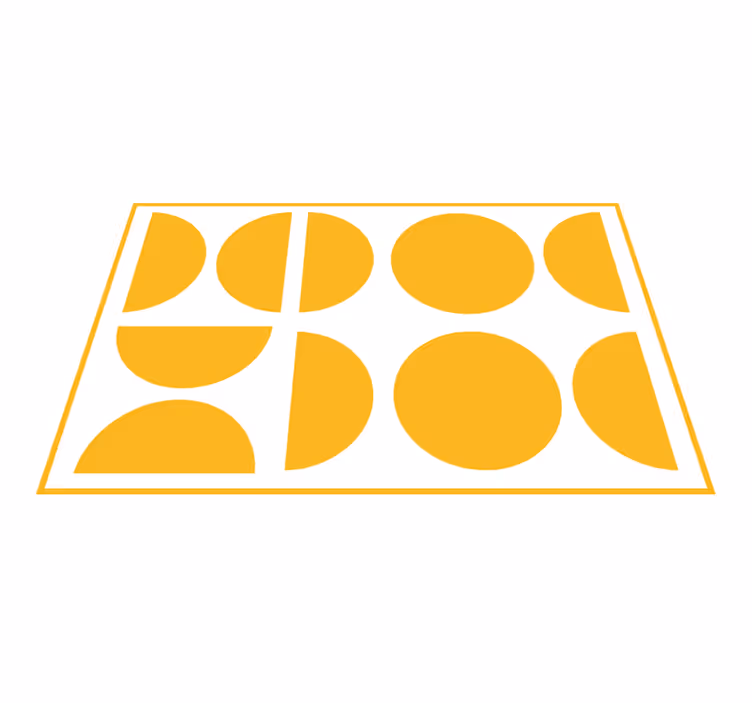Naproane modern formă geometrică galbenă - TenStickers