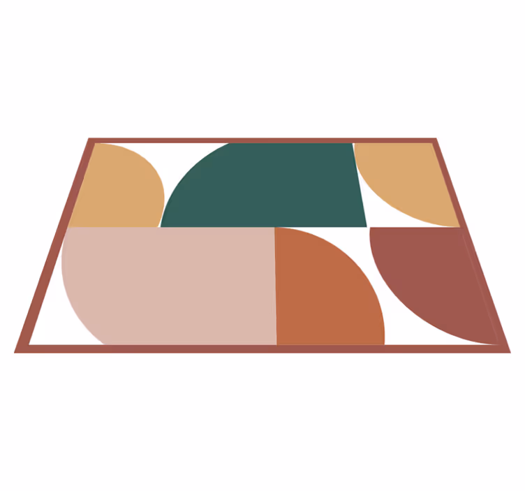Naproane modern cu segmente colorate geometrice - TenStickers