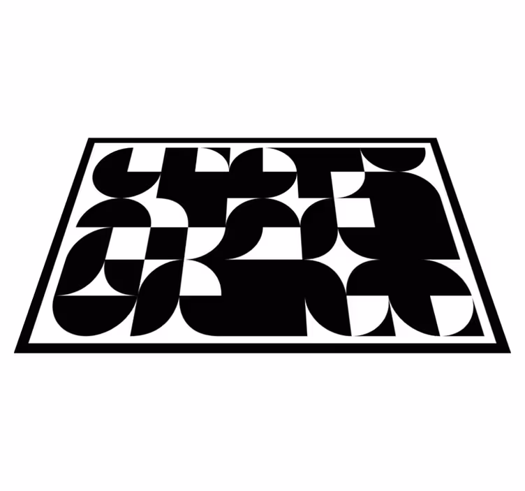 Naproane modern cu motiv geometric negru - TenStickers