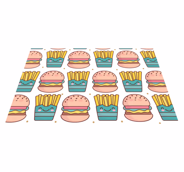 Naproane pentru copii model hamburger fericit - TenStickers