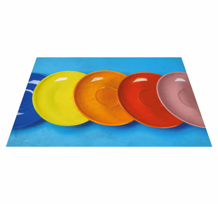 Naproane modern farfurii circulare colorate - TenStickers