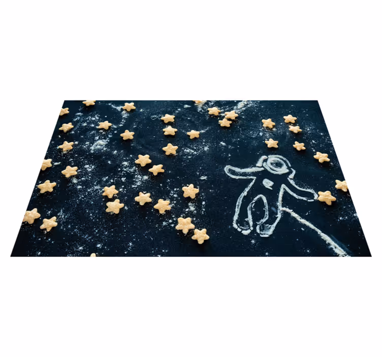 Naproane pentru copii scenă cu astronauți și stele - TenStickers