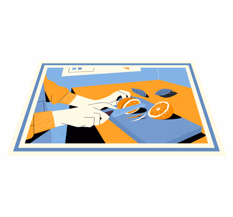 Naproane modern pentru felierea portocalelor proaspete - TenStickers