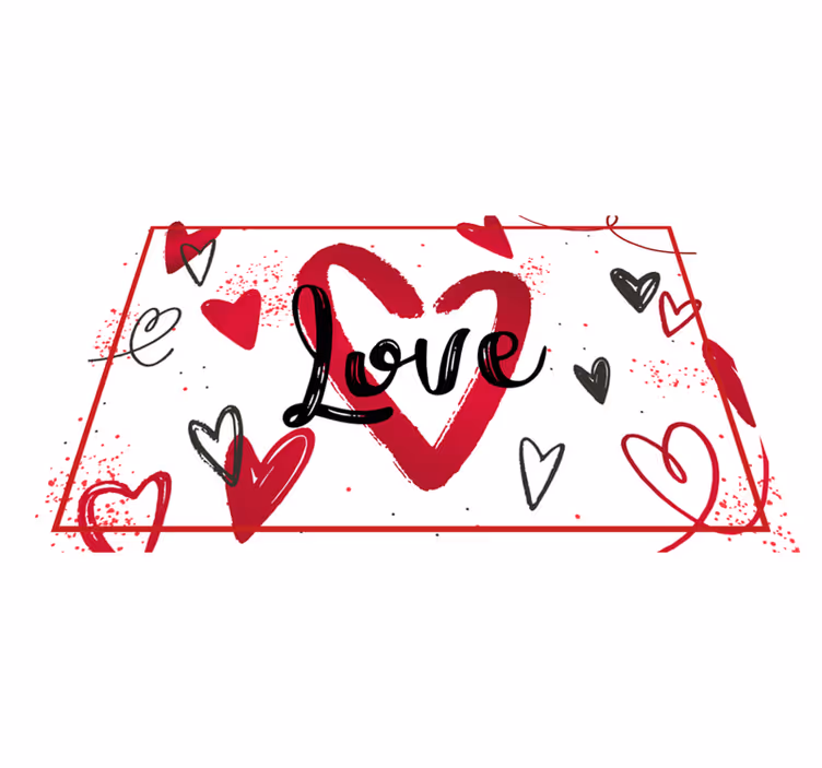 Naproane cu texte design inimă iubire - TenStickers