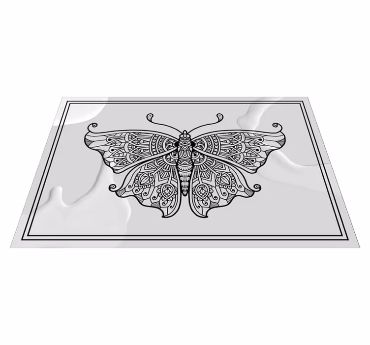 Mantele negre de fluture mandala - TenStickers