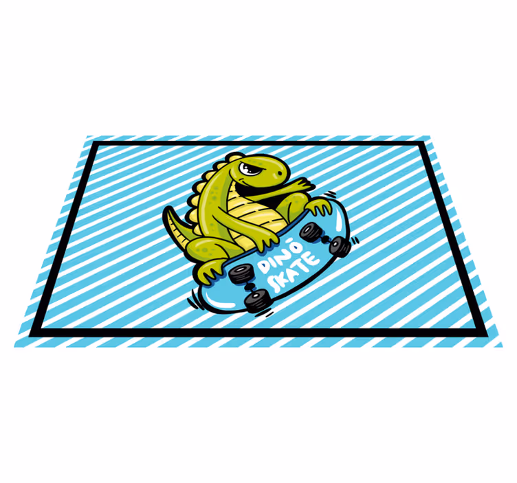 Naproane pentru copii aventură cu skateboardul dino - TenStickers