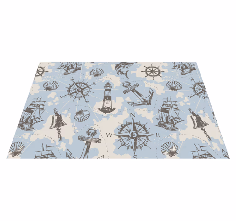 Naproane modern cu imprimeu tematic nautic - TenStickers