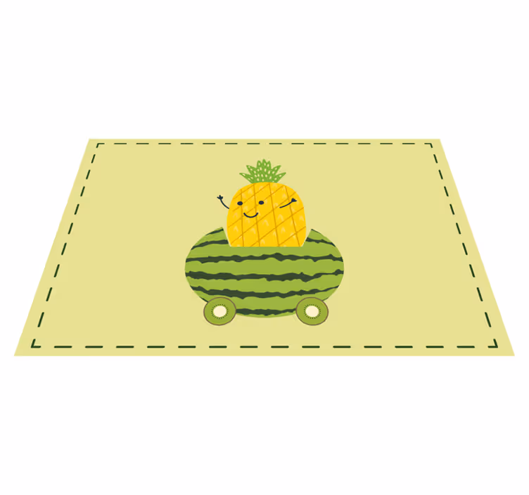 Naproane pentru copii vehicul cu ananas și pepene - TenStickers