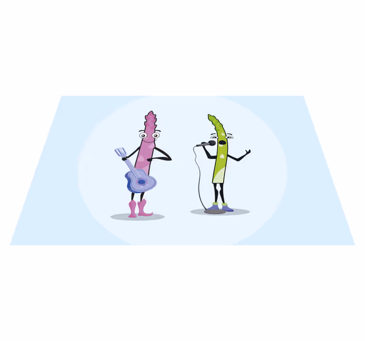 Naproane pentru copii personaje vegetale muzicale - TenStickers