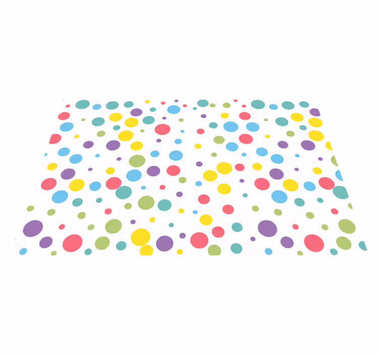 Plăcuțe originale cu model de buline colorate - TenStickers