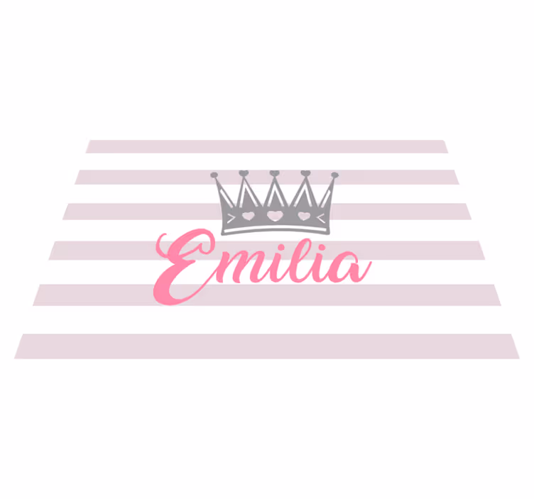 Coroana argintie cu nume personalizate - TenStickers