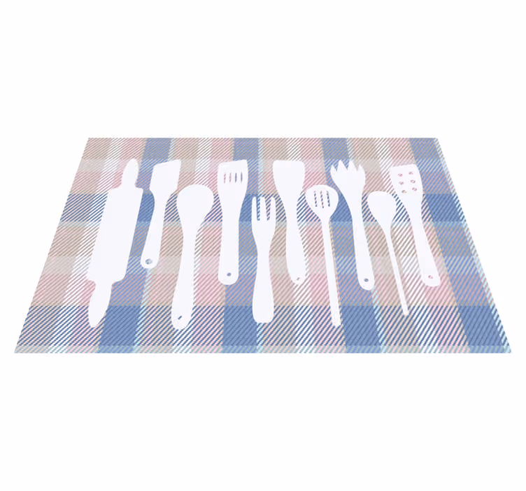 Naproane modern cu suprafață de masă verificată - TenStickers