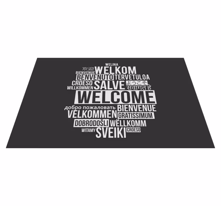 Naproane cu texte design multilingv welcom - TenStickers