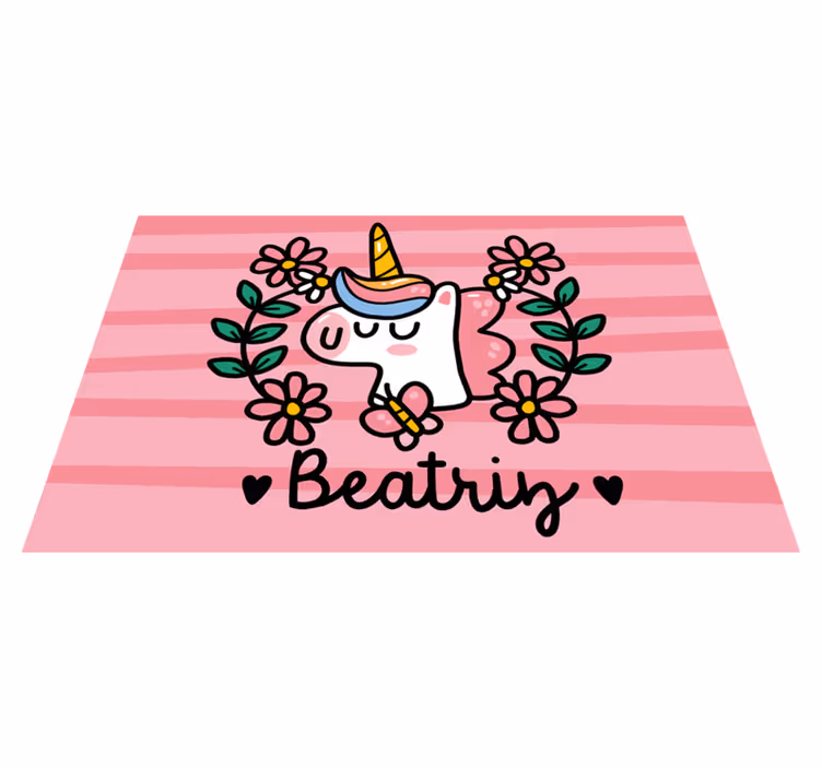 Naproane pentru copii unicorn jucăuș cu flori - TenStickers