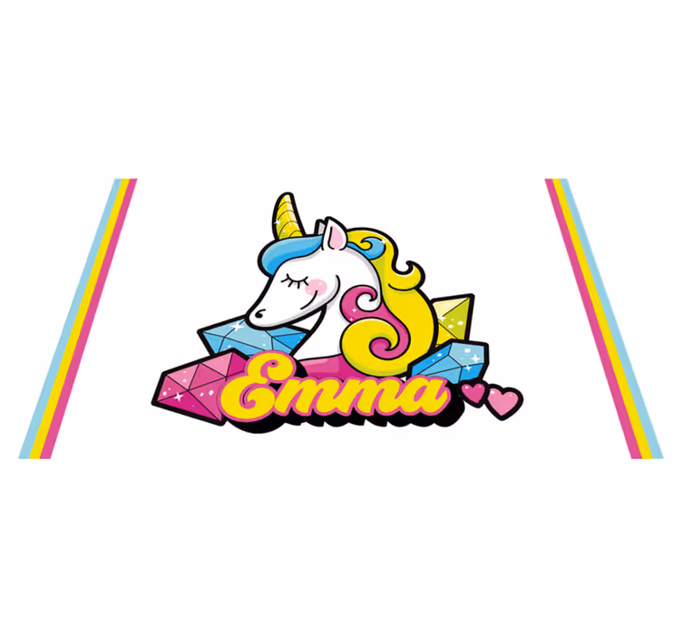 Naproane pentru copii temă cu bijuterii de unicorn - TenStickers