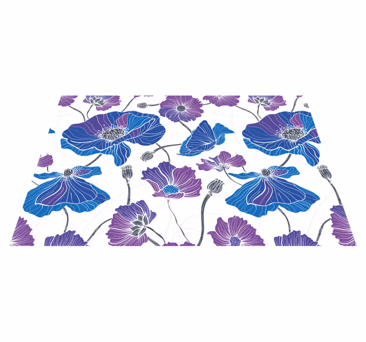 Naproane de textură cu motiv botanic vibrant - TenStickers