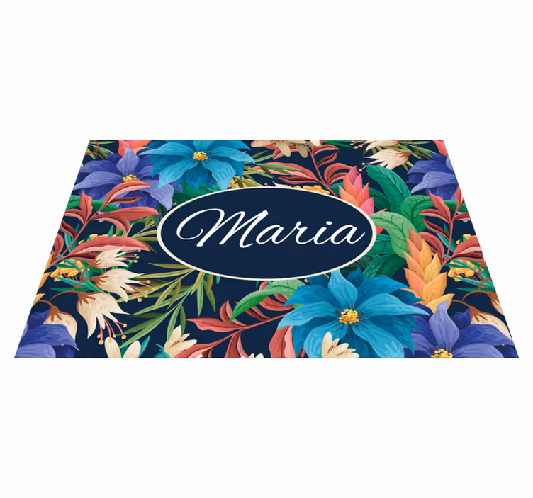 Naproane cu nume platou floral personalizat - TenStickers