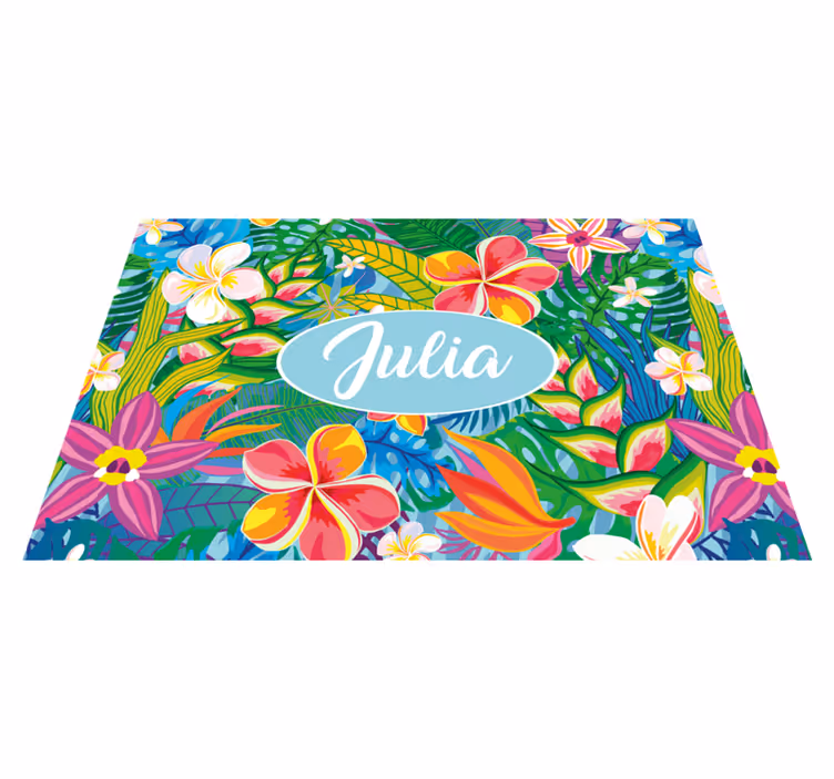 Naproane cu nume flori tropicale personalizate - TenStickers