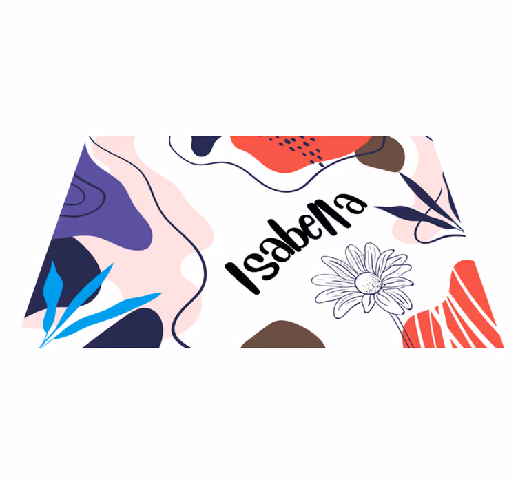 Naproane cu nume flori abstracte colorate - TenStickers