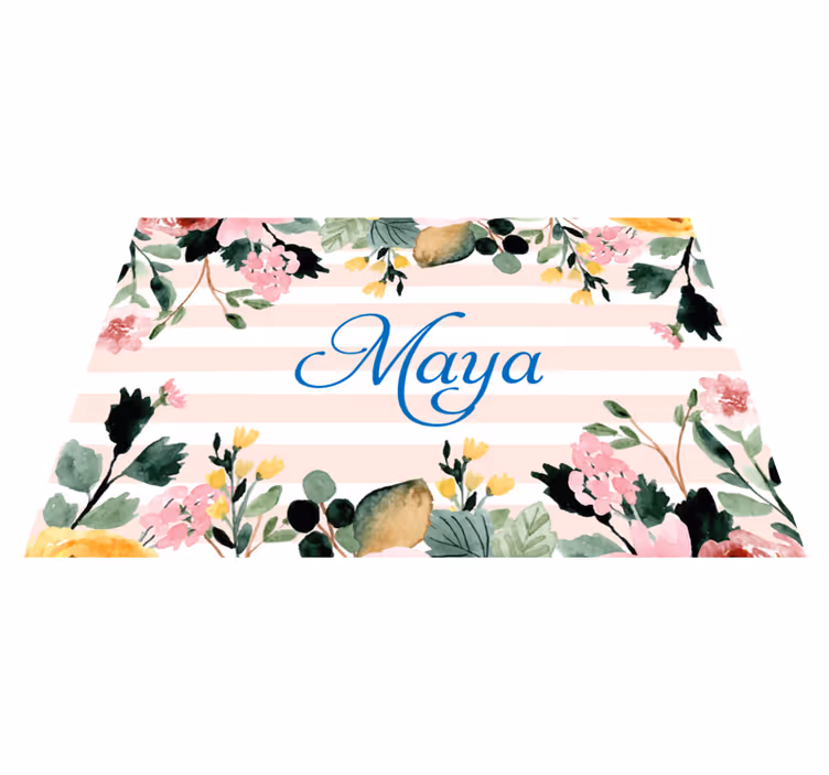 Naproane cu nume personalizate florale - TenStickers