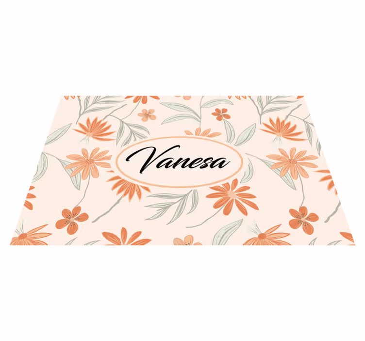 Naproane cu nume aranjament botanic personalizat - TenStickers
