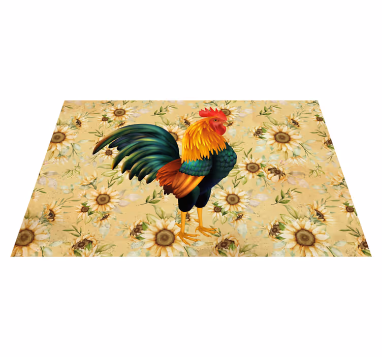 Naproane original cu centru de masă cu cocoș colorat - TenStickers