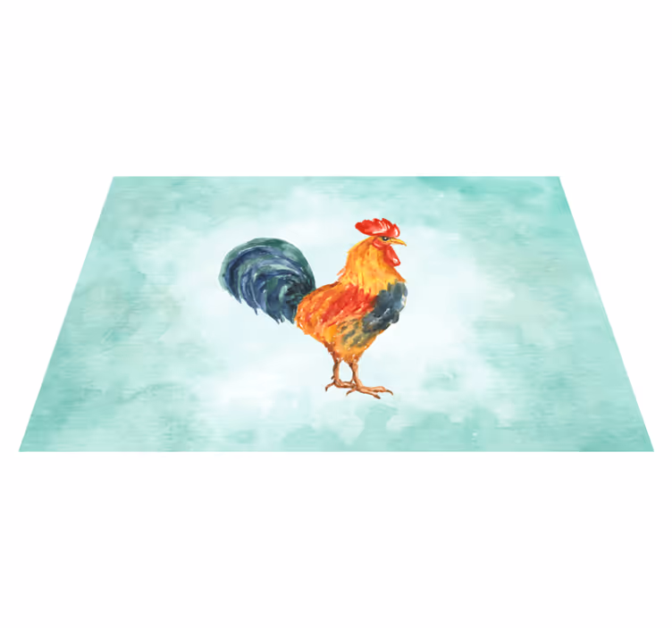 Desen colorat realist al husei de cocoș - TenStickers